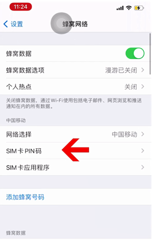 青海苹果14维修网分享如何给iPhone14的SIM卡设置密码 